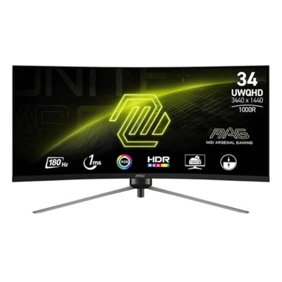 MSI MAG345CQR Monitor34\1Gaming WQHD 180h DP HDMI C