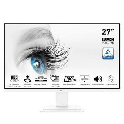 MSI MP273AW Monitor 27\1 IPS FHD VGA DP HDMI MM Bco