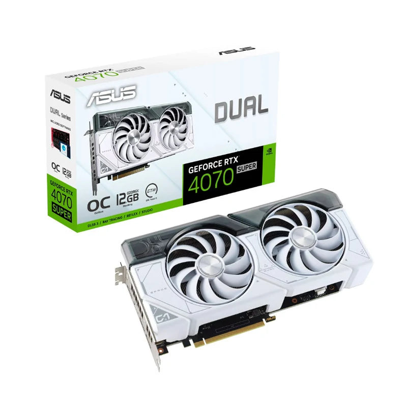 ASUS VGA NVIDIA DUAL RTX 4070 SUPER O12G WHITE 12G