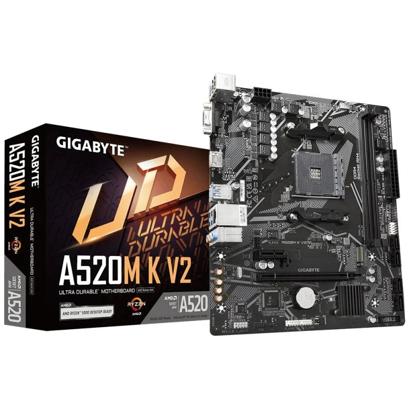 Placa Base AMD Gigabyte A520M K V2 AMD AM4 DDR4 Micro ATX
