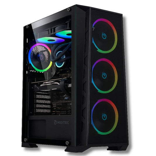 Pc Gaming Tecnowake WakeShroud-A / AMD RYZEN 7 5800X / RX 9060 XT 16GB / 32GB RAM / 1TB SSD NVMe / RGB / WiFi