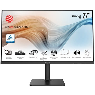 MSI MD272QP Monitor 27\1 IPS WQHD HDMI USB-C MM AA