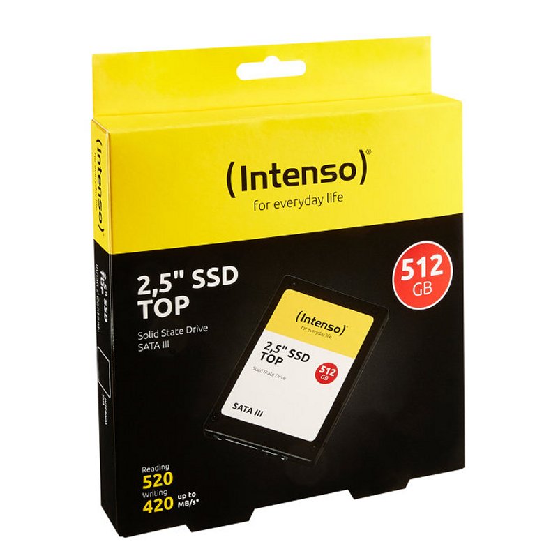 SSD Intenso 512GB 2.5" SATA III 550MB/s Disco Duro Sólido