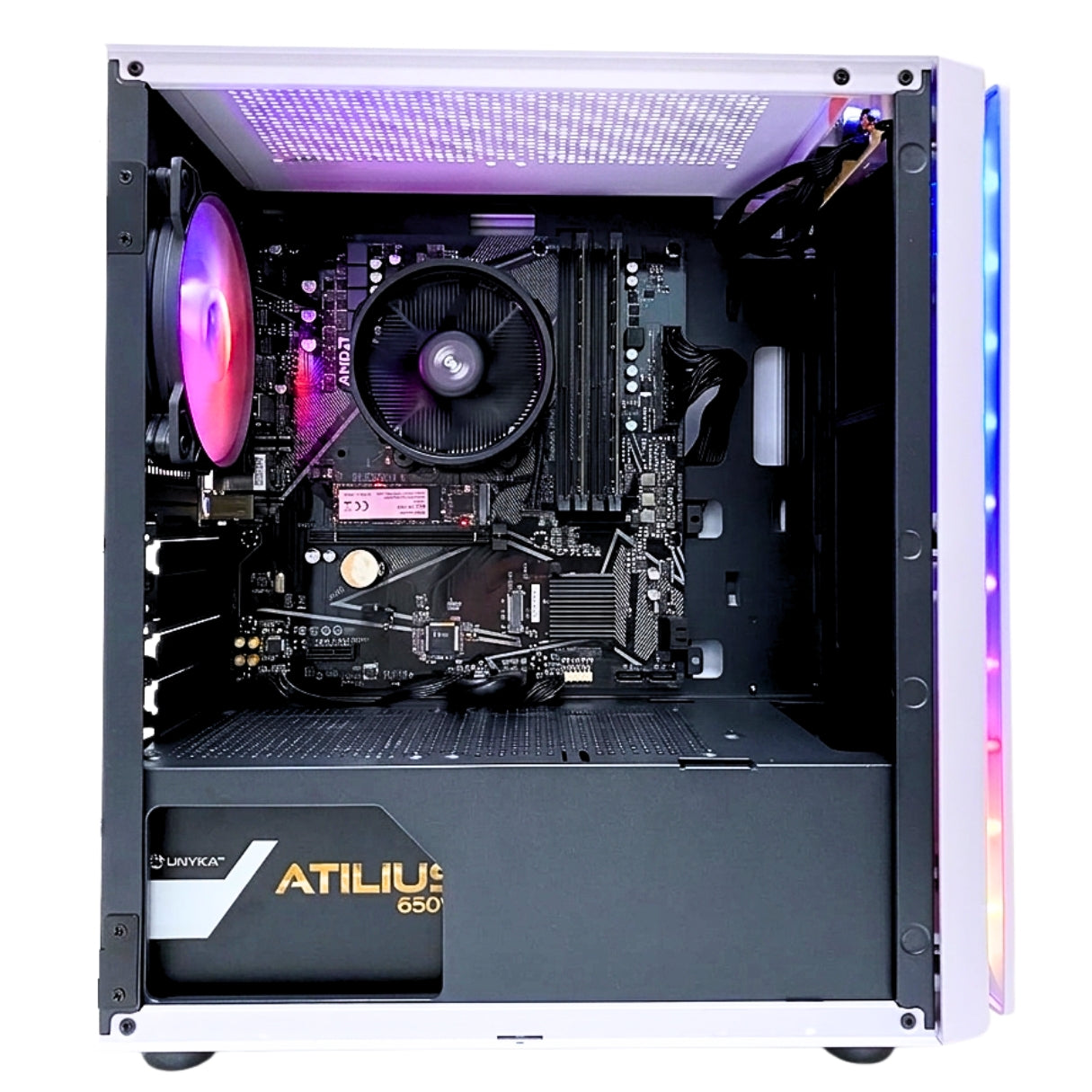 Pc Gaming Tecnowake WakeTron White Lite / Ryzen 5 / 16GB RAM / 500GB SSD / WIFI / Windows 11 Pro activado (Copia)